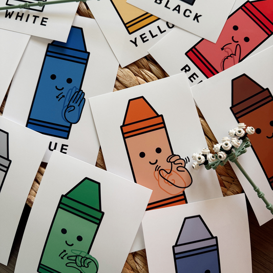 The Crayon Color ASL Packs Art Print