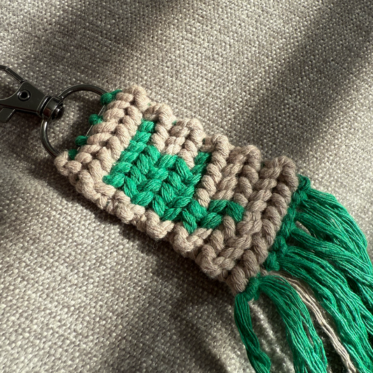 ILY Plant Macrame Keychain