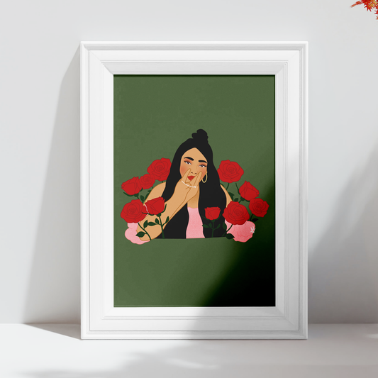 Red Rose Art Print