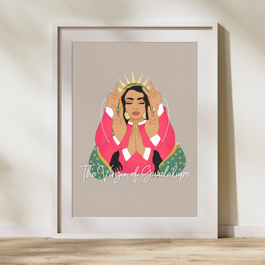 The Virgin of Guadalupe Sign Art Print