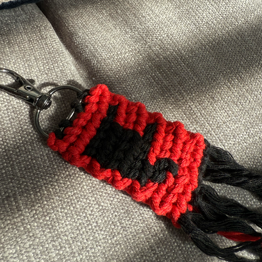 ILY Rose Macrame Keychain