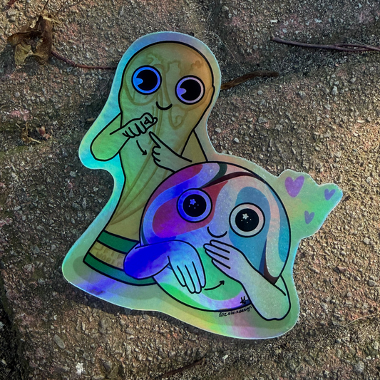 Champ & Soccer ASL Hologram Sticker