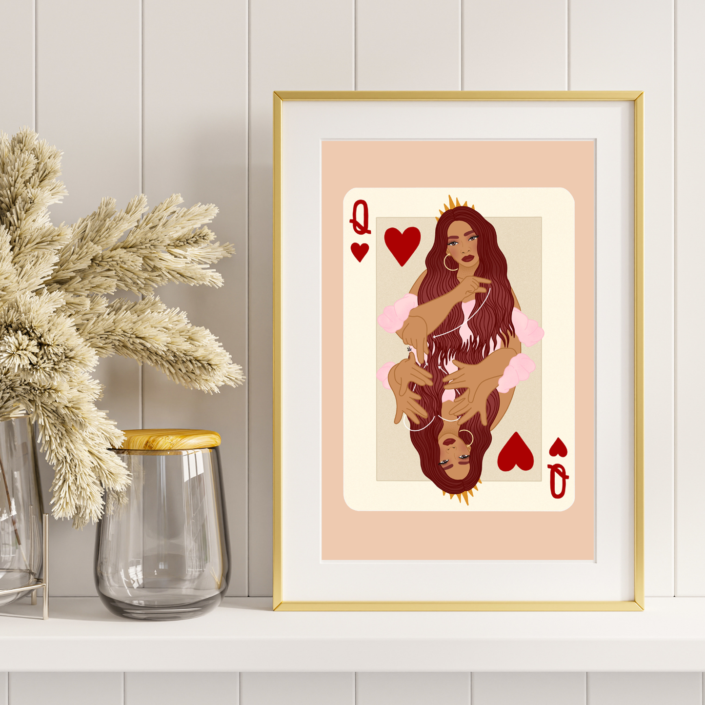 Queen of hearts Art Print