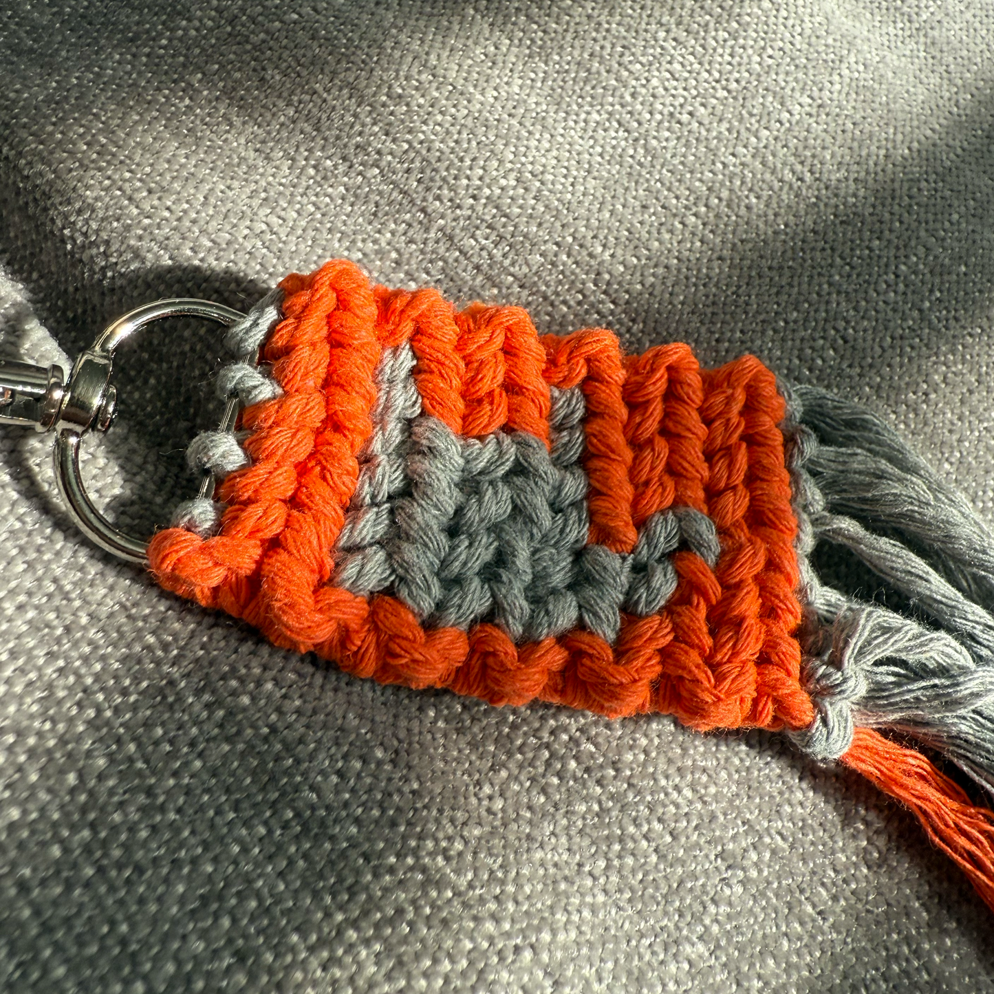 ILY Happiness Macrame Keychain