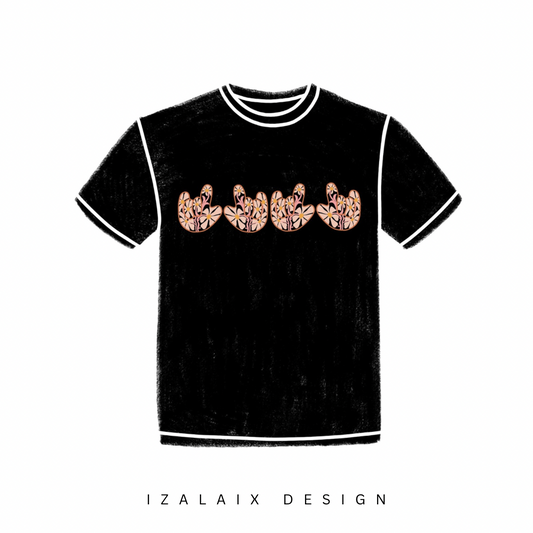Floral Flower ILY Tee