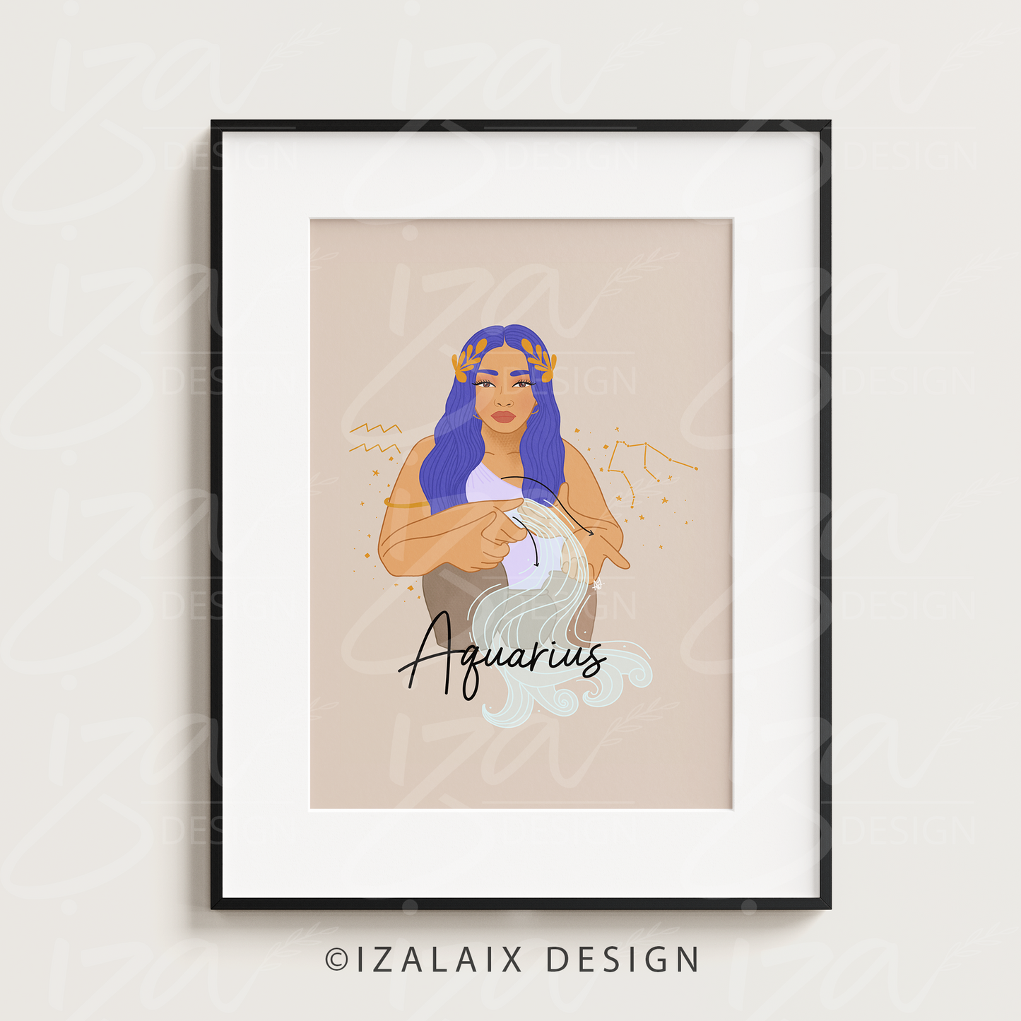 Zodiac Sign Single Art Print