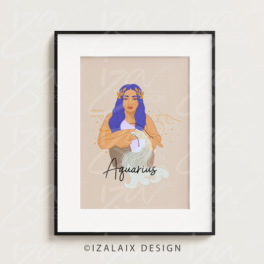 Zodiac Sign Single Art Print