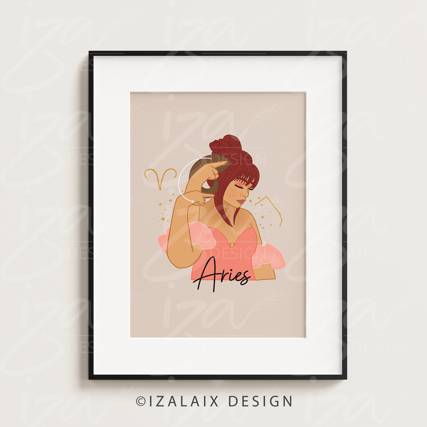 Zodiac Sign Single Art Print