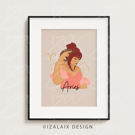 Zodiac Sign Single Art Print