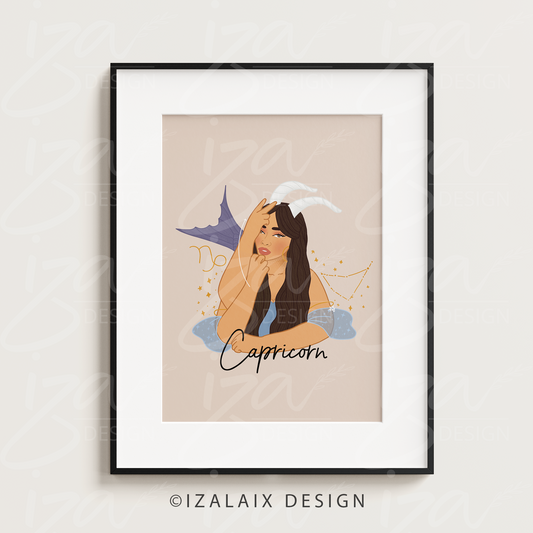 Capricorn | Zodiac Sign Art Print
