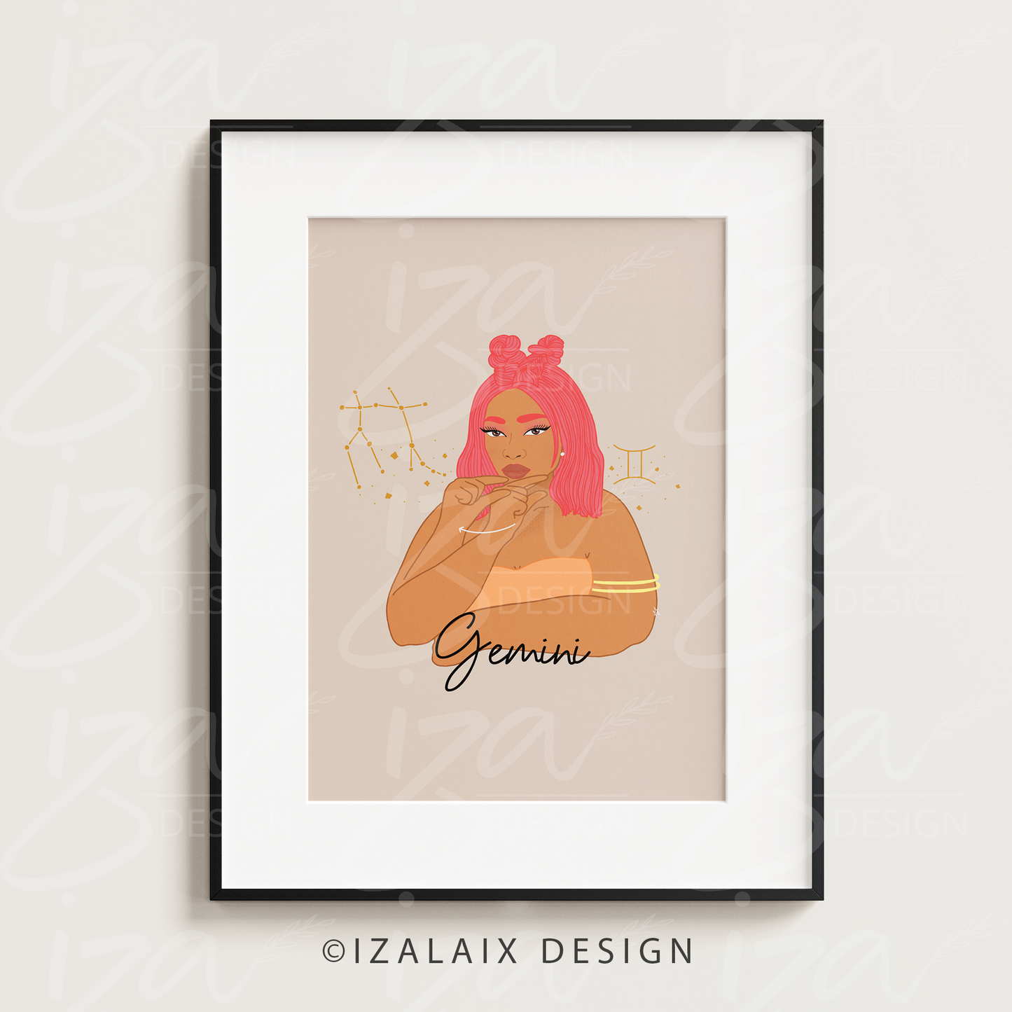 Zodiac Sign Single Art Print