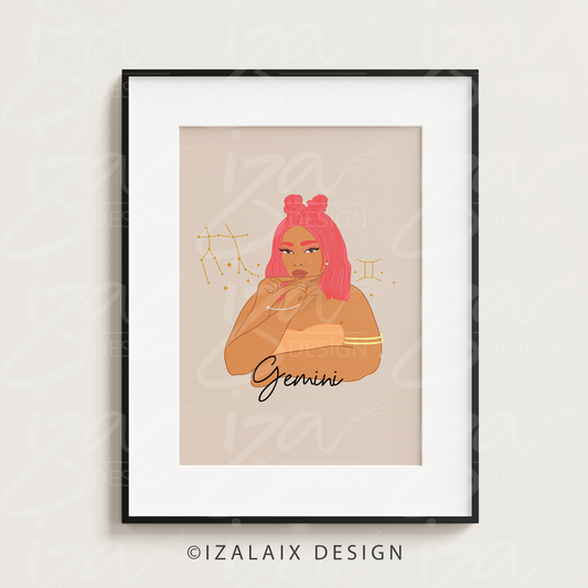 Gemini | Zodiac Sign Art Print