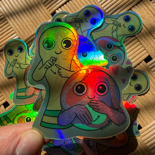Champ & Soccer ASL Hologram Sticker