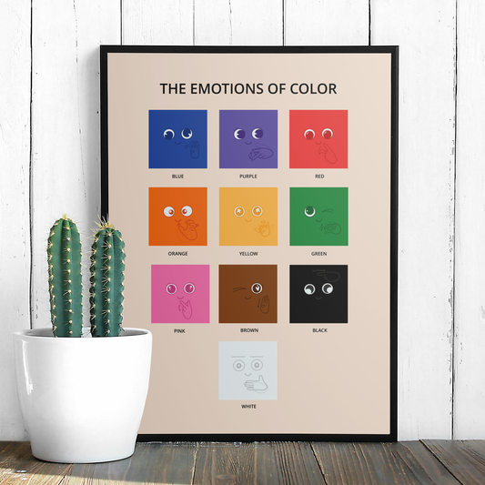 The emotions of color with ASL Art Print