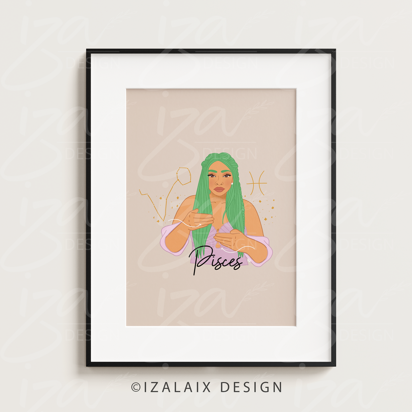 Zodiac Sign Single Art Print