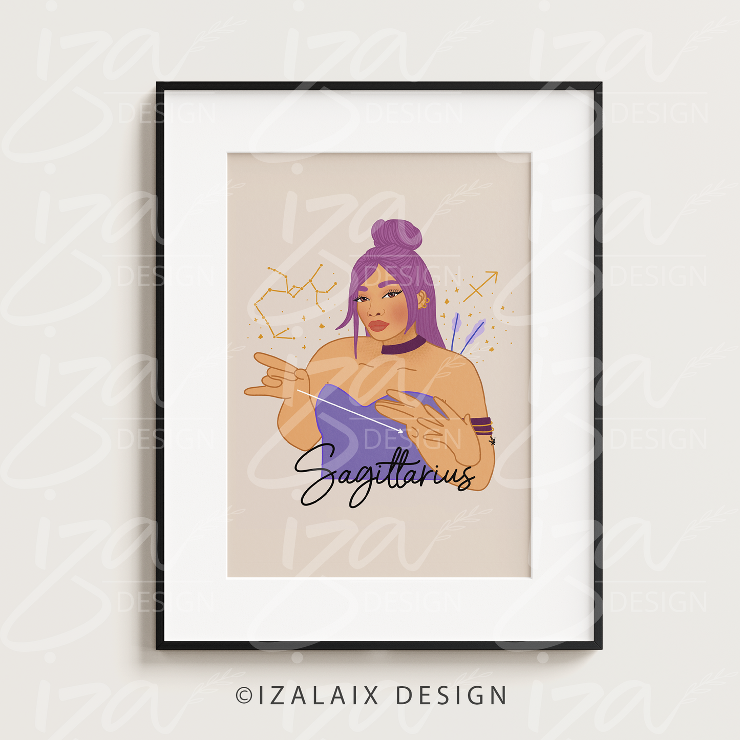 Zodiac Sign Single Art Print
