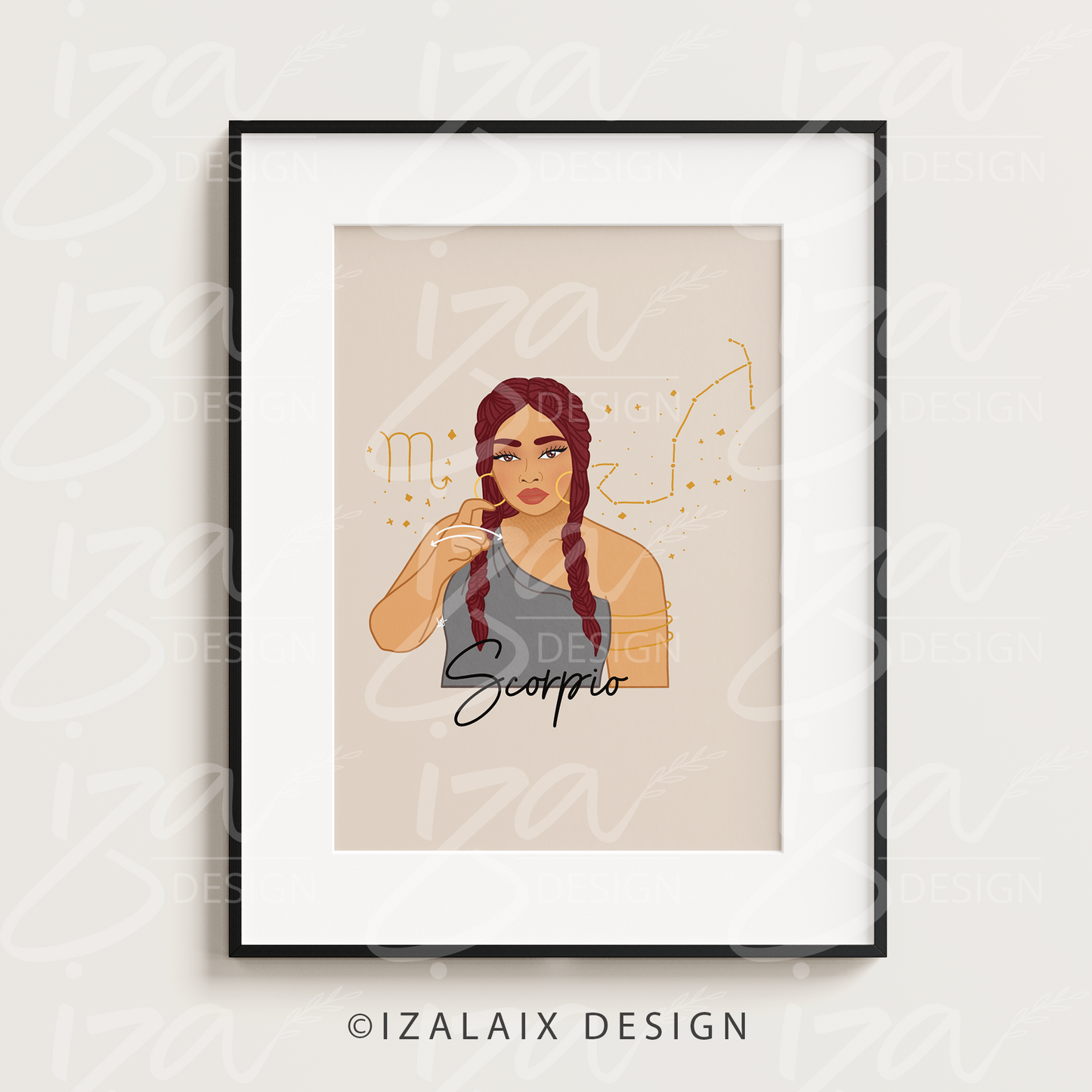 Zodiac Sign Single Art Print