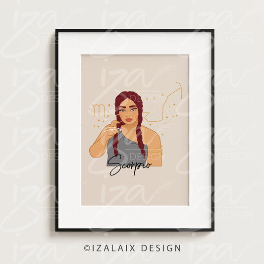 Scorpion | Zodiac Sign Art Print