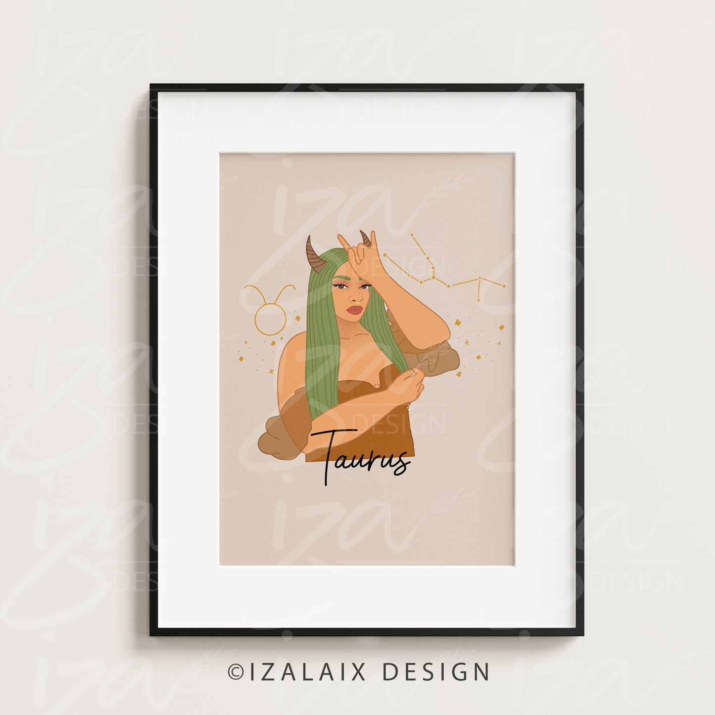 Zodiac Sign Single Art Print