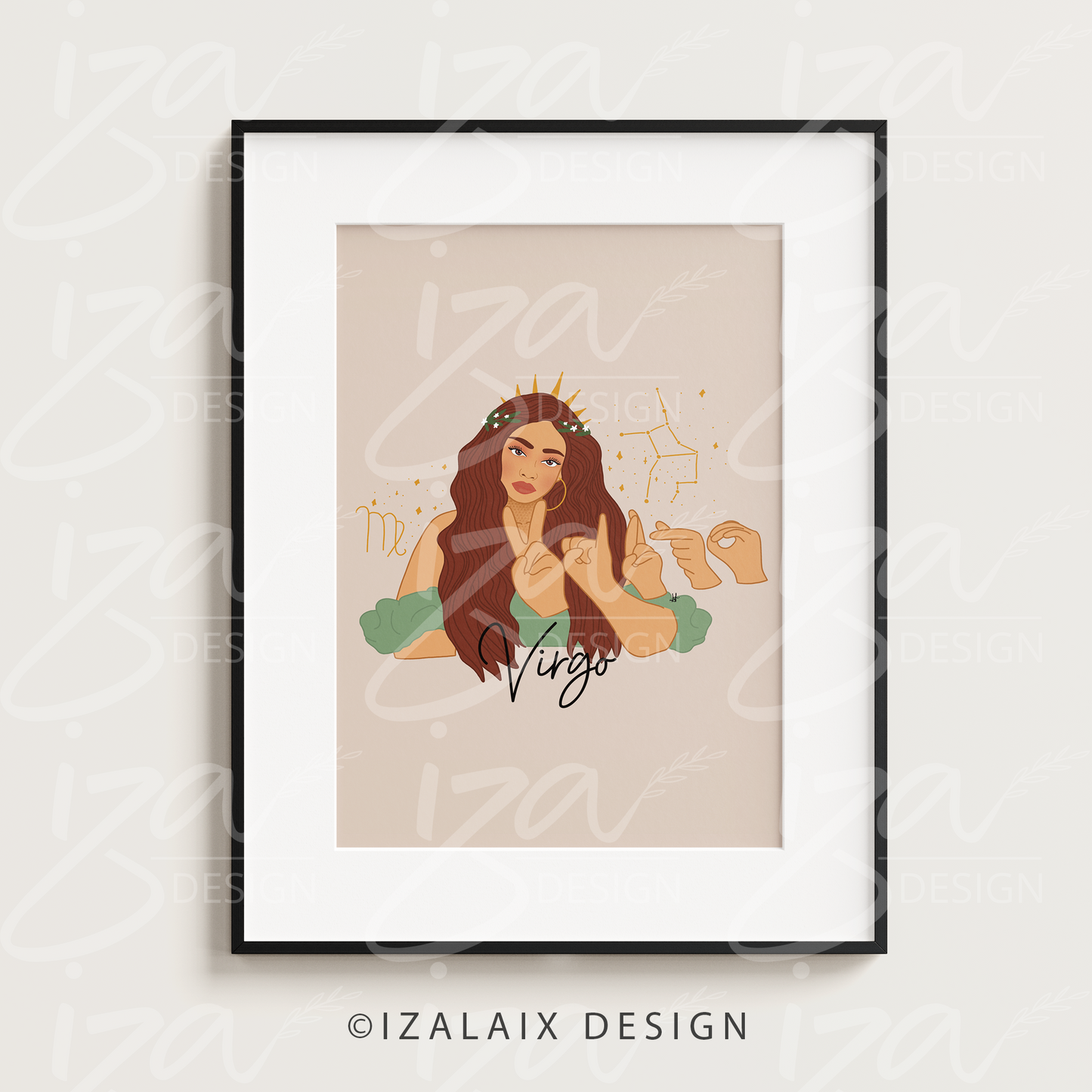 Zodiac Sign Single Art Print
