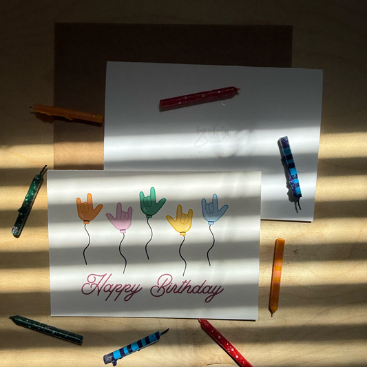 Happy Birthday with Ballroom ASL Greeting Card