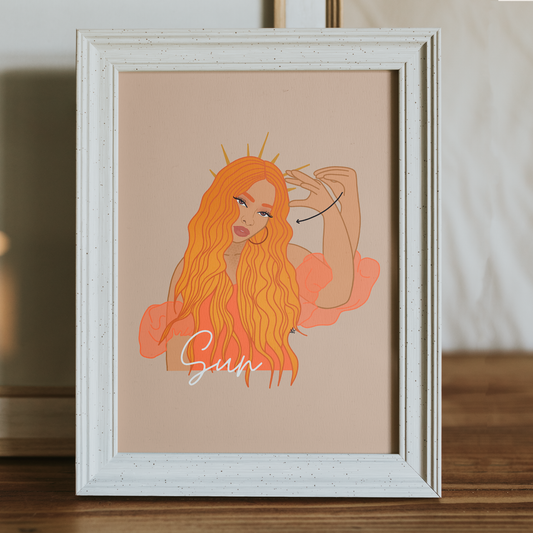 Sun Lady Art Print