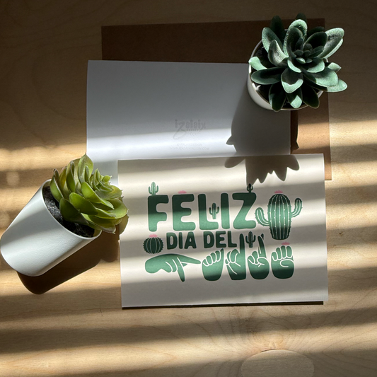 Feliz Dia Del Padre with ASL Greeting Card