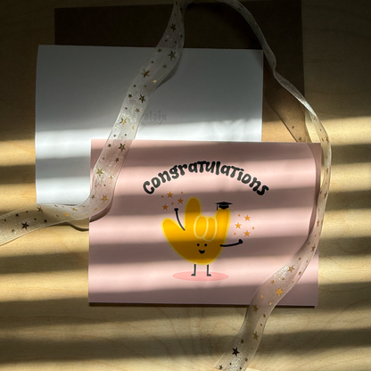 Congratulation with ILY Greeting Card