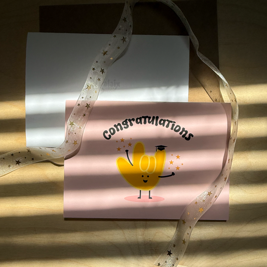 Congratulation with ILY Greeting Card