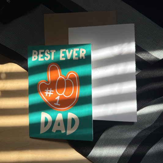 Best Ever Dad with ILY Greeting Card