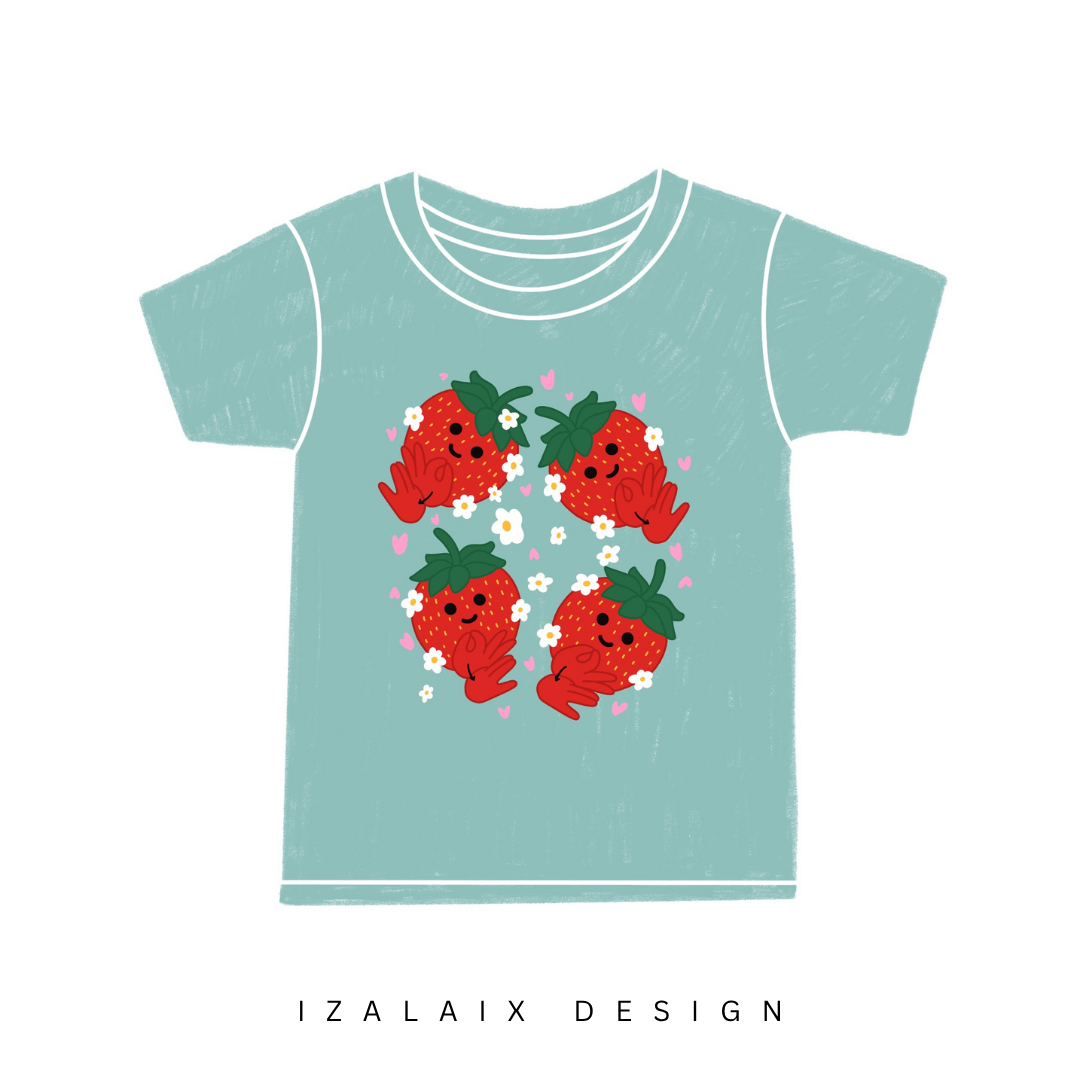 Strawberry ASL Toddler Tee