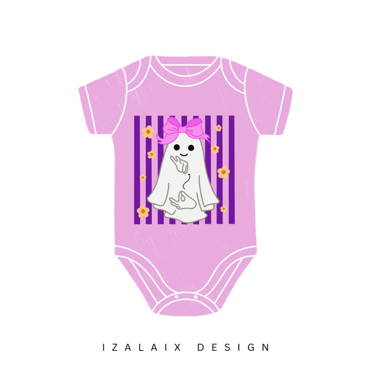 Girl Ghost & ASL Onesie Tee