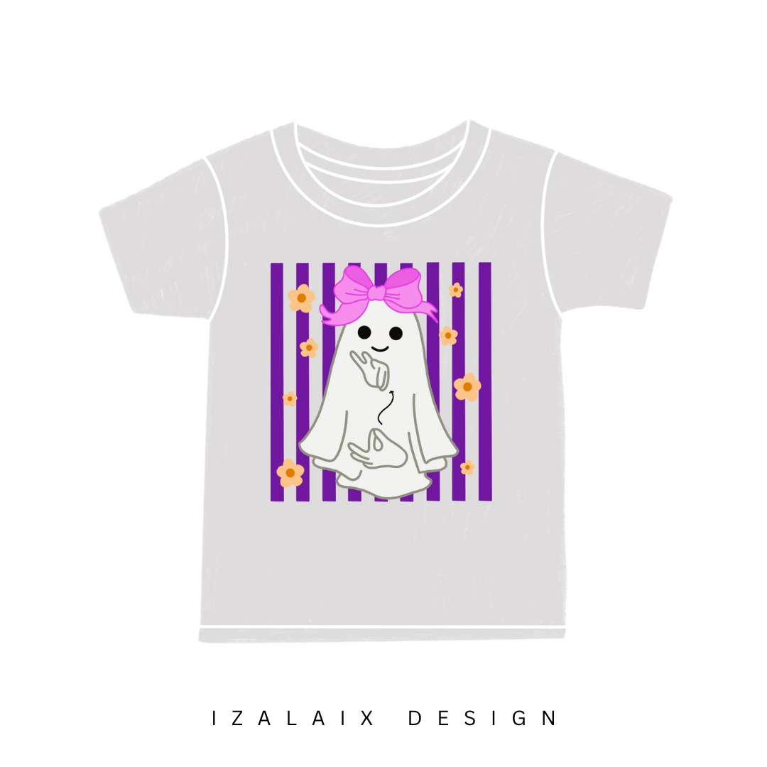 Girl Ghost & ASL Toddler Tee