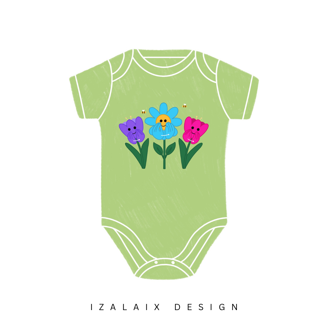 Flower ASL Onesie Tee