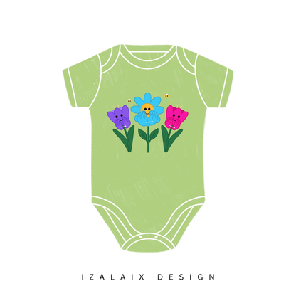 Flower ASL Onesie Tee