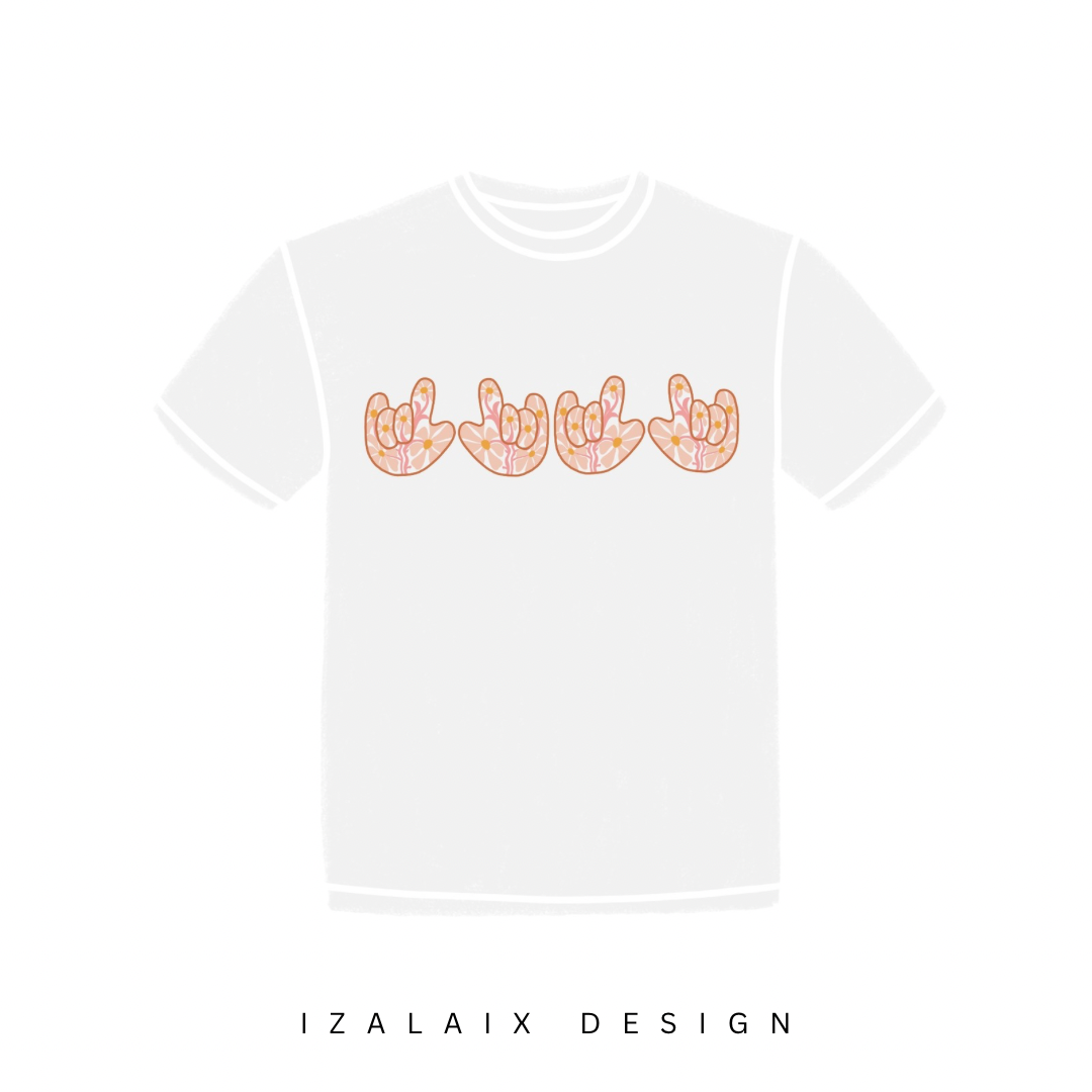 Floral Flower ILY Tee