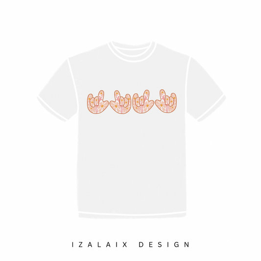 Floral Flower ILY Tee