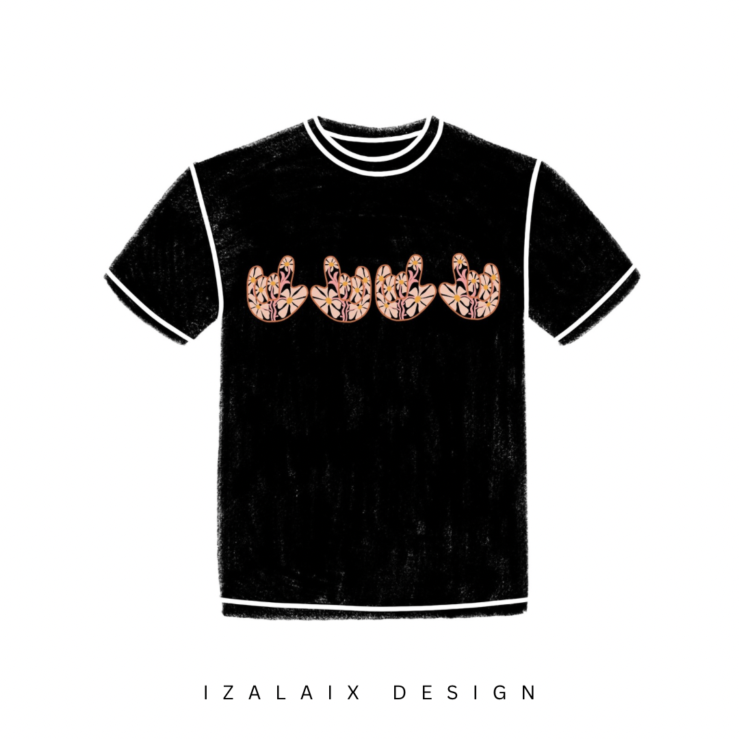 Floral Flower ILY Tee