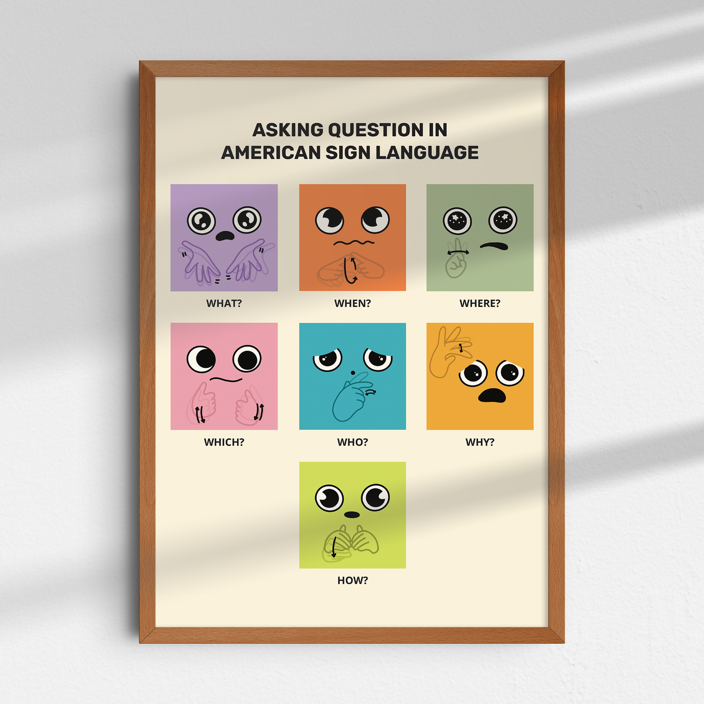 Asking Question  in American Sign Language Art Print
