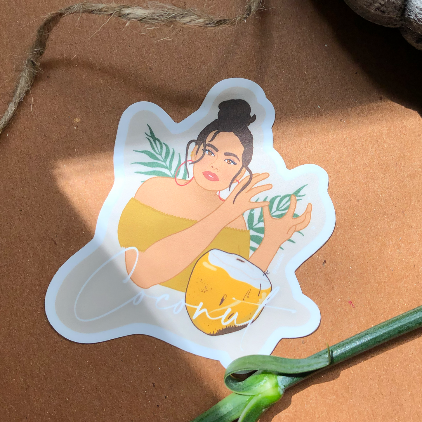 Coconut Lady Sticker