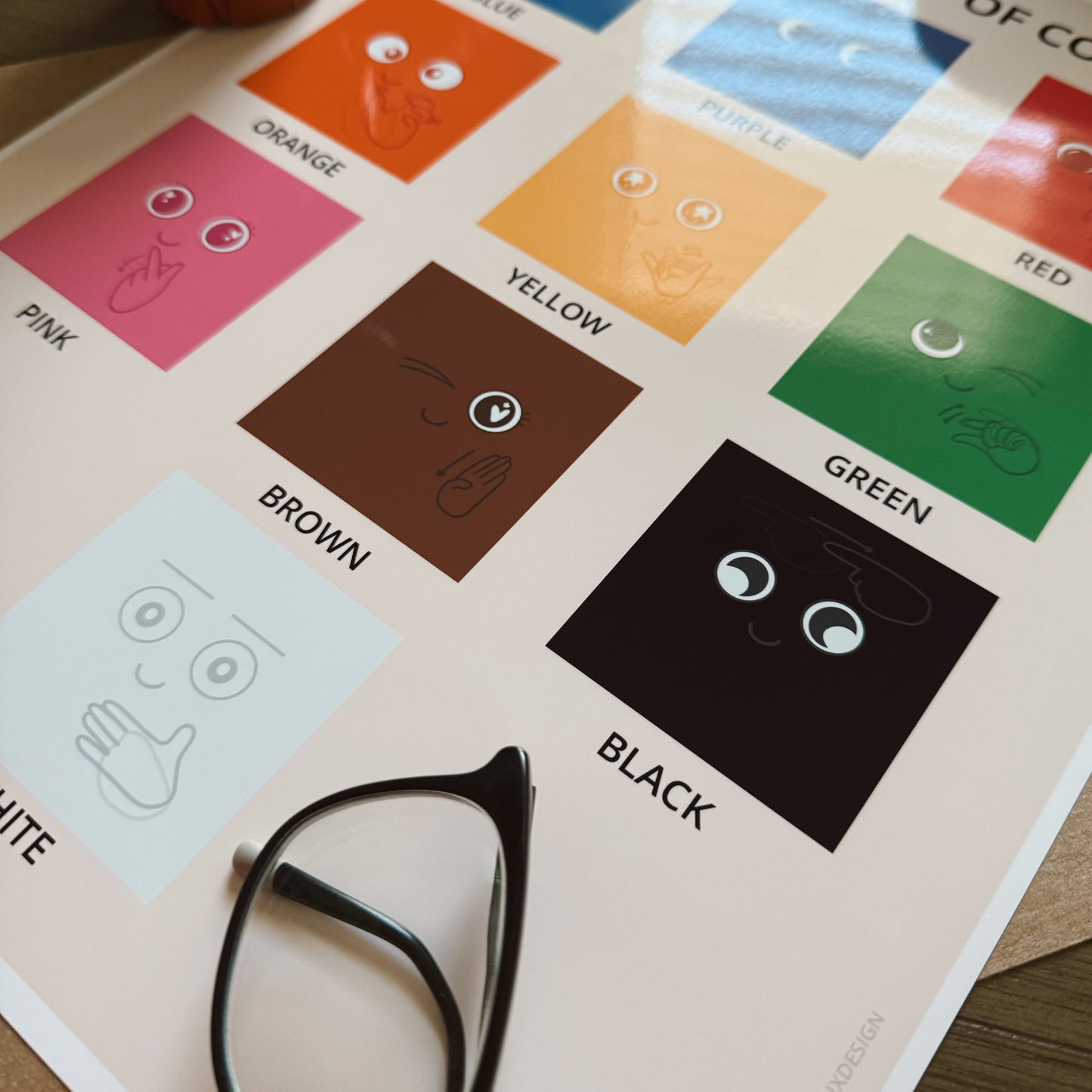The emotions of color with ASL Art Print