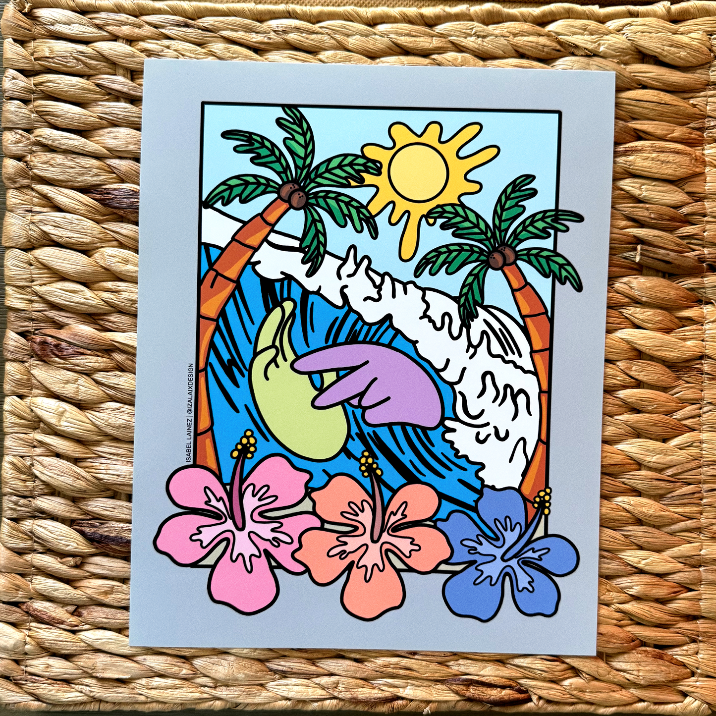 Surfer ASL Art Print