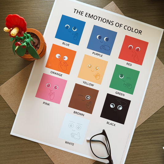 The emotions of color with ASL Art Print