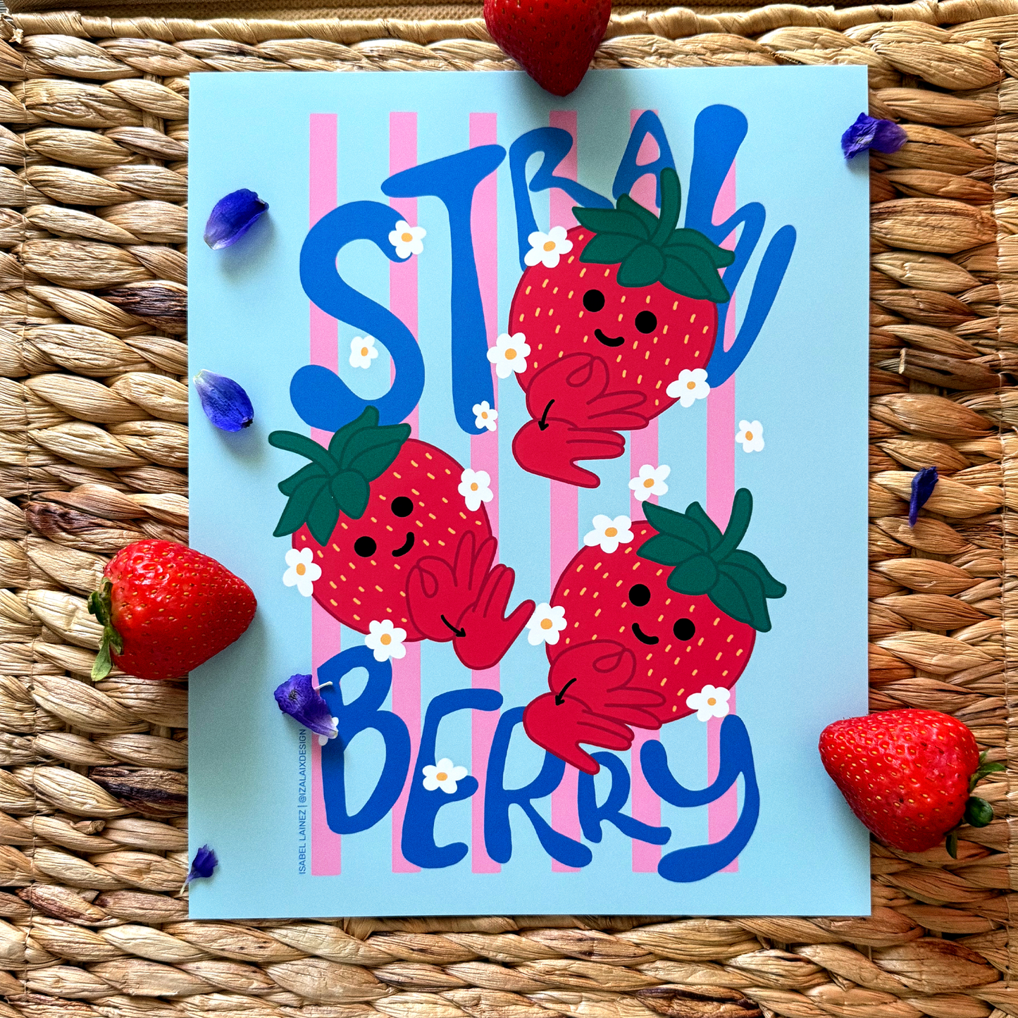 Strawberry ASL Art Print