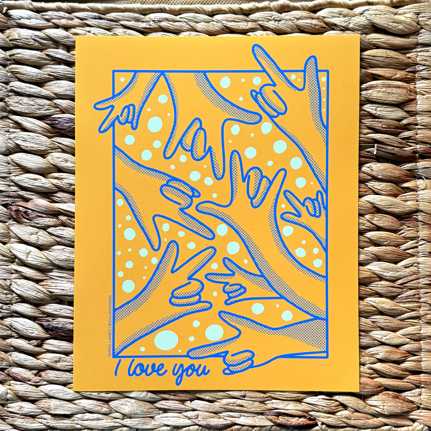 ILY Signs Art Print