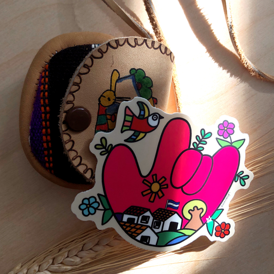 La Palma Folk art ILY Sticker