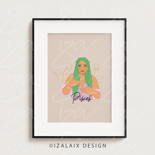 Pisces - Zodiac Art Print