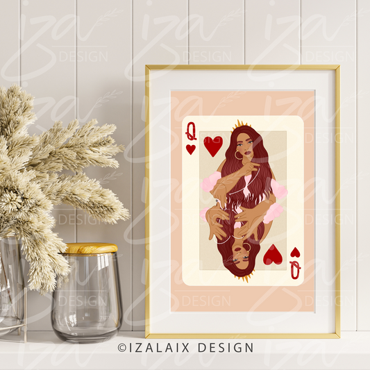 Queen of hearts  Art Print