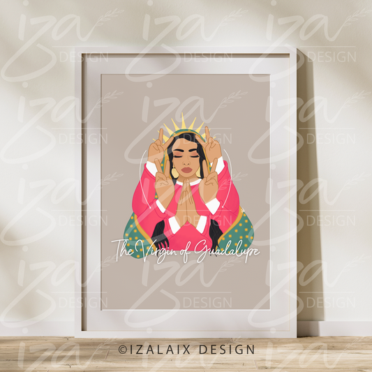 The Virgin of Guadalupe Sign Art Print